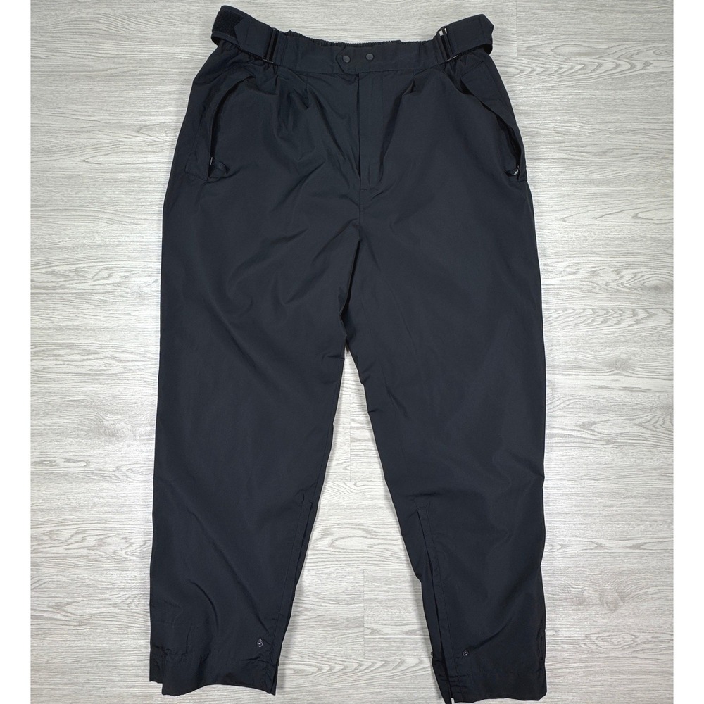 Sun Mountain Mens Golf Rain Pants Black XXL Adjustable Waist Zippered Leg Hem